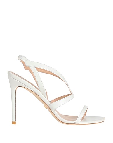 STUART WEITZMAN Sandals White Soft Leather