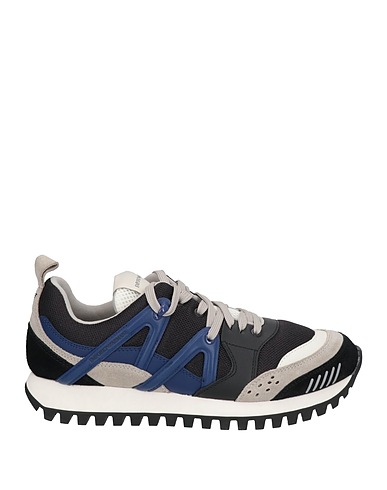 EMPORIO ARMANI Sneakers Blu notte Pelle, Fibre tessili
