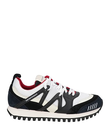 EMPORIO ARMANI Sneakers Bianco Pelle, Fibre tessili