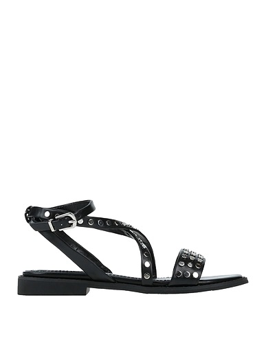 TWINSET Sandals Black Textile fibres