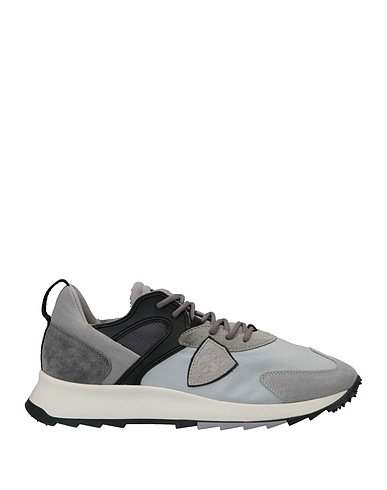 PHILIPPE MODEL Sneakers Grey Soft Leather, Textile fibres