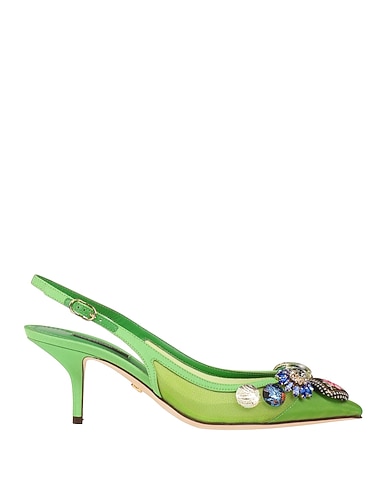 DOLCE&GABBANA Court Green 58% Polyamide, 40% Viscose, 2% Goat skin