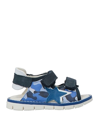 WALKEY Sandalen Nachtblau Leder, Gewebefasern