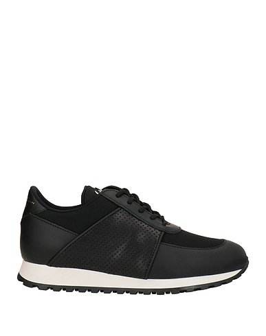 GIUSEPPE ZANOTTI Sneakers Black Soft Leather, Textile fibres