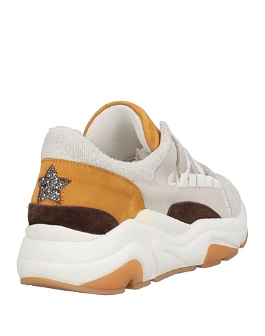 LORENA ANTONIAZZI Sneakers White Leather, Textile fibres