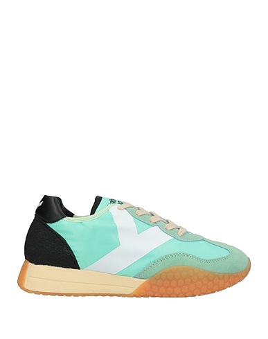 KEH-NOO Sneakers Light green Leather, Textile fibres