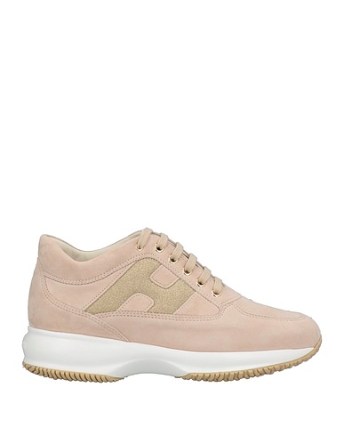 HOGAN Sneakers Beige Leather, Textile fibers