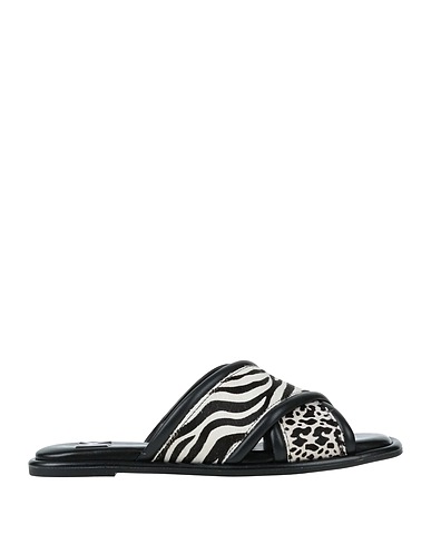 MICHAEL MICHAEL KORS Sandalen Schwarz Leder, Gewebefasern