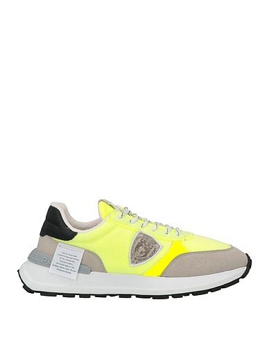 PHILIPPE MODEL Sneakers Lime green Leather, Textile fibres