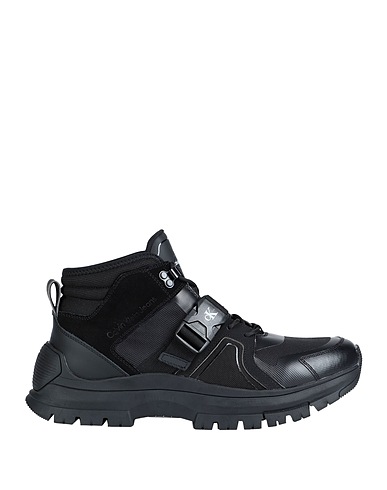 CALVIN KLEIN JEANS Botín Negro Cuero, Fibras textiles