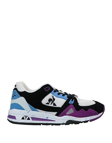 LE COQ SPORTIF Sneakers Slate blue Leather, Textile fibres