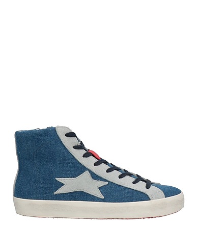 ISHIKAWA Sneakers Blue Textile fibres, Leather