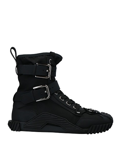 DOLCE&GABBANA Sneakers Black 55% Polyamide, 31% Calfskin, 14% Acrylic