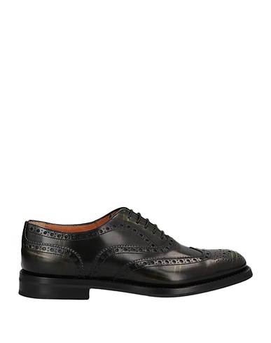 CHURCH'S Laced shoes Charcoal Soft Leather