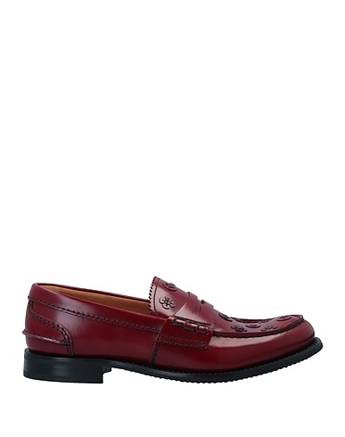 CHURCH'S Loafers Burgundy Soft Leather