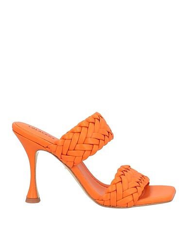 LOLA CRUZ Sandals Orange Soft Leather