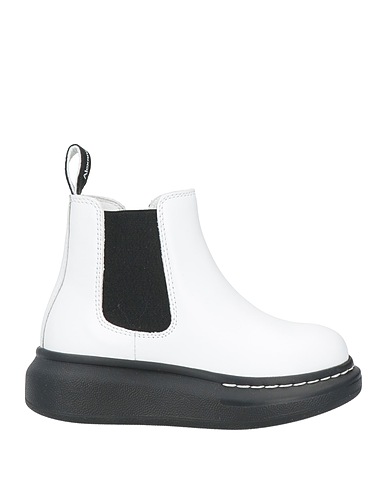 MCQUEEN Stivaletti Bianco Pelle