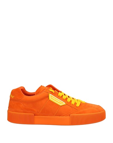 DOLCE&GABBANA Sneakers Orange 90% Calfskin, 10% Viscose