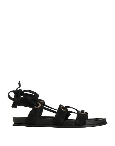 TWINSET Sandals Black Leather