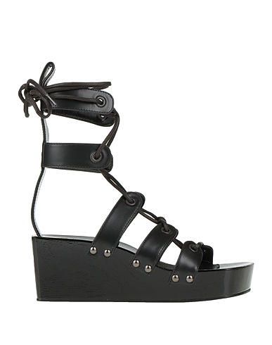 RABANNE Sandals Black Soft Leather