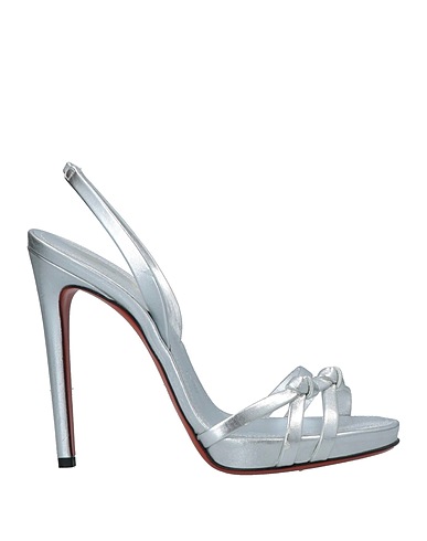 SANTONI Sandals Silver Soft Leather