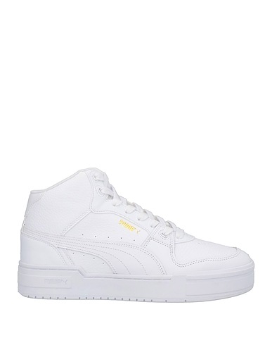 PUMA Sneakers Weiß Leder, Gewebefasern
