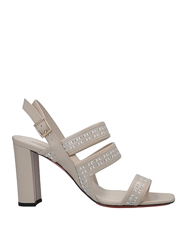 SANTONI Sandals Beige Soft Leather