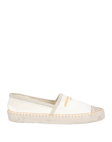 PHILIPPE MODEL Loafers White Soft Leather, Textile fibers