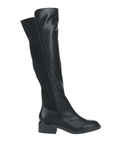 FRANCESCO MILANO Boots Black Soft Leather, Textile fibers