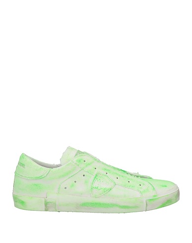 PHILIPPE MODEL Sneakers Vert clair Fibres textiles, Cuir