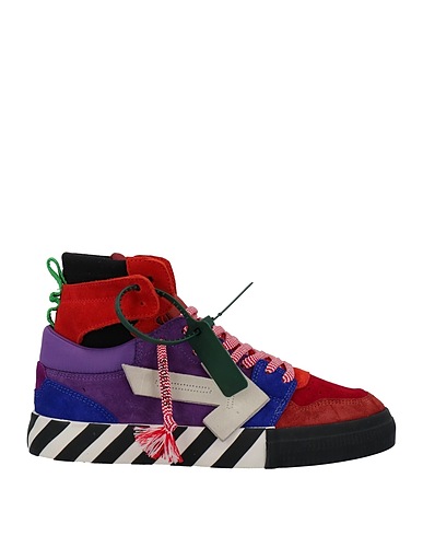 OFF-WHITE™ Sneakers Brick red Soft Leather, Textile fibres