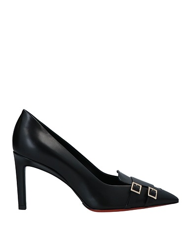 SANTONI Loafers Black Leather