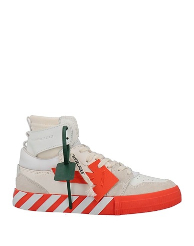 OFF-WHITE™ Sneakers White Soft Leather, Textile fibers