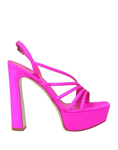 LE SILLA Sandali Fucsia Fibre tessili