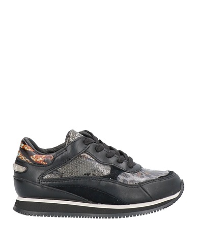 APEPAZZA Sneakers Black Leather, Textile fibers