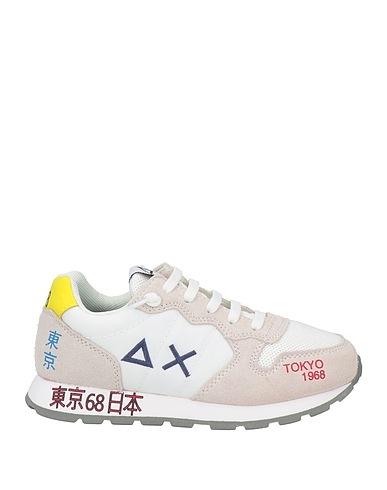 SUN 68 Sneakers Light grey Leather, Textile fibres