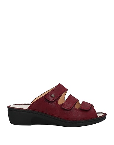 FINN COMFORT Sandals Burgundy Soft Leather