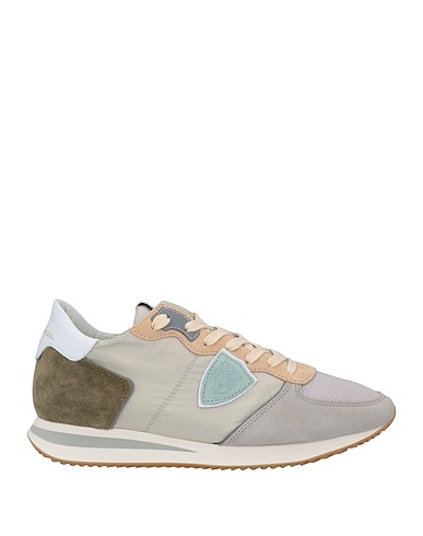 PHILIPPE MODEL Sneakers Beige Leather, Textile fibres