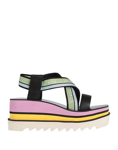 STELLA McCARTNEY Sandals Black Textile fibers
