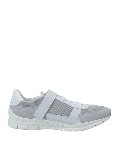 GEOX Sneakers Grigio Pelle, Fibre tessili