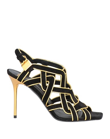 BALMAIN Sandals Black Leather