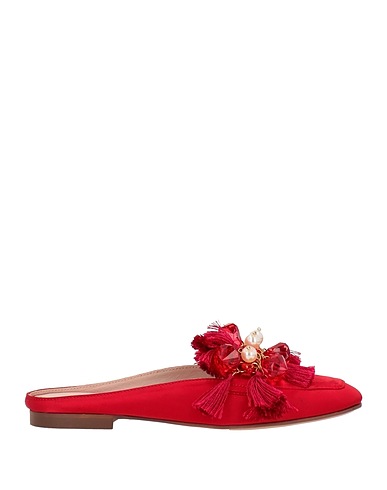 TOSCA BLU Mule e zoccoli Rosso Fibre tessili