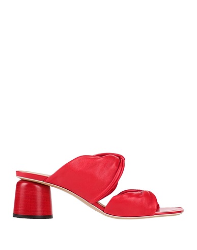 HALMANERA Sandals Red Soft Leather