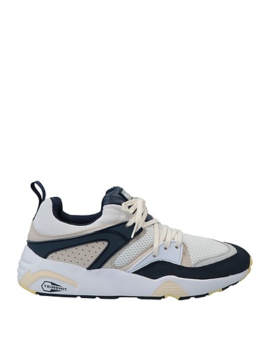 PUMA Sneakers Blue Leather, Textile fibers