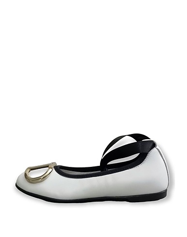 TWINSET Ballerine Bianco Pelle