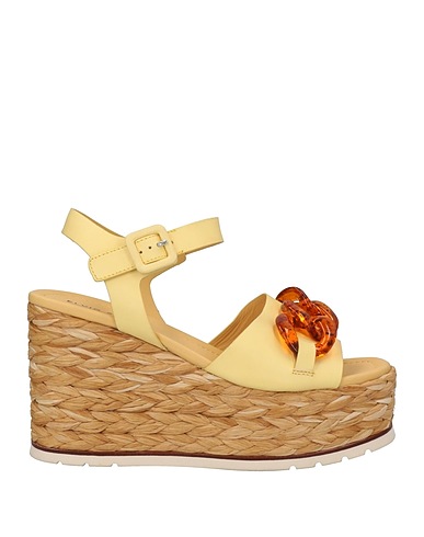 ELVIO ZANON Espadrilles Pastel yellow Leather