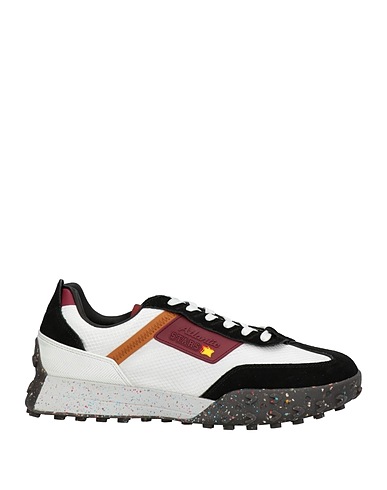ATLANTIC STARS Sneakers White Leather, Textile fibres
