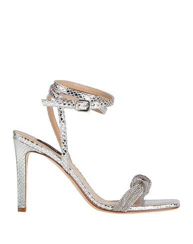 PINKO Sandals Silver Soft Leather