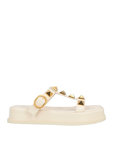 VALENTINO GARAVANI Sandals Cream Soft Leather