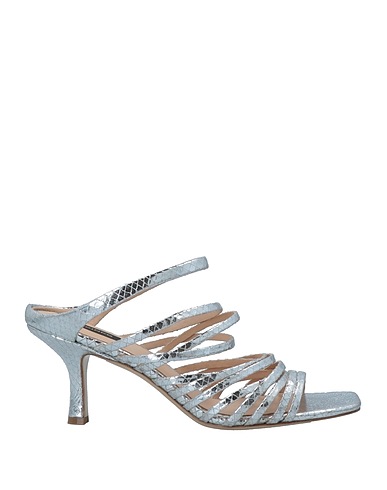 PINKO Sandals Silver Soft Leather